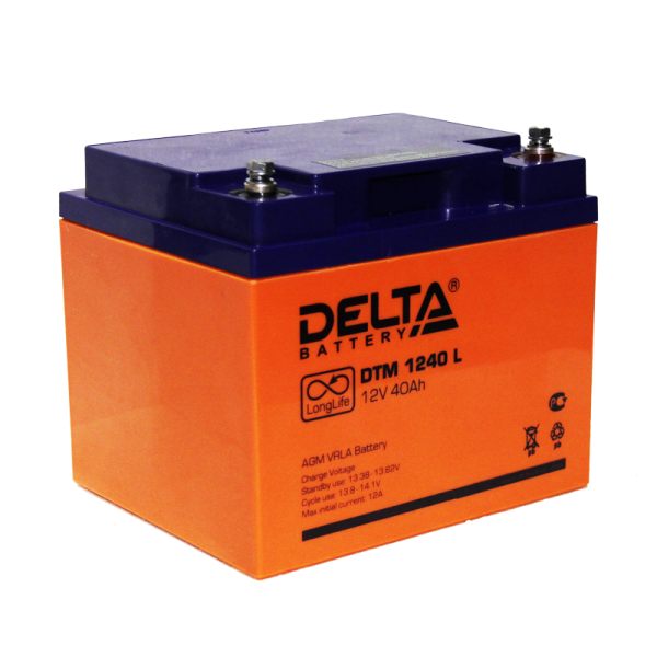 Аккумулятор для ИБП Delta Battery DTM 1240 L 12 В 40 Ач