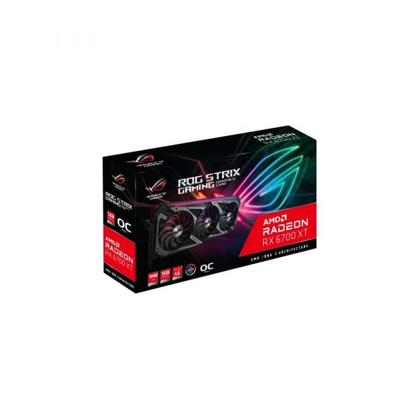 Видеокарта ASUS AMD Radeon RX 6700XT (ROG-STRIX-RX6700XT-O12G-GAMING) ROG-STRIX-RX6700XT-O12G-GAMING, 12 Гб, GDDR6